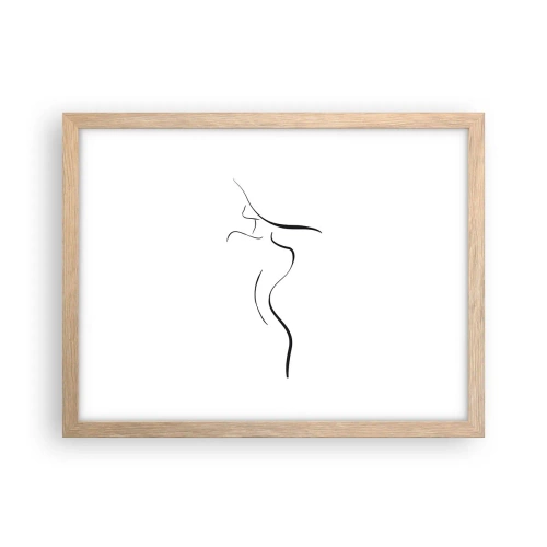 Een poster in een licht eiken lijst - Ongrijpbaar als een golf - 40x30 cm
