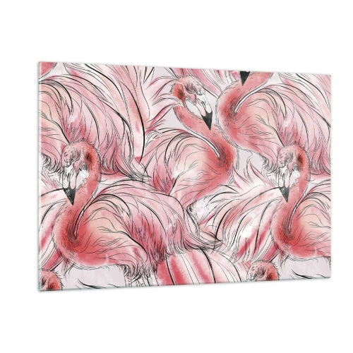 Schilderen op glas - Vogelcorps de ballet - 120x80 cm