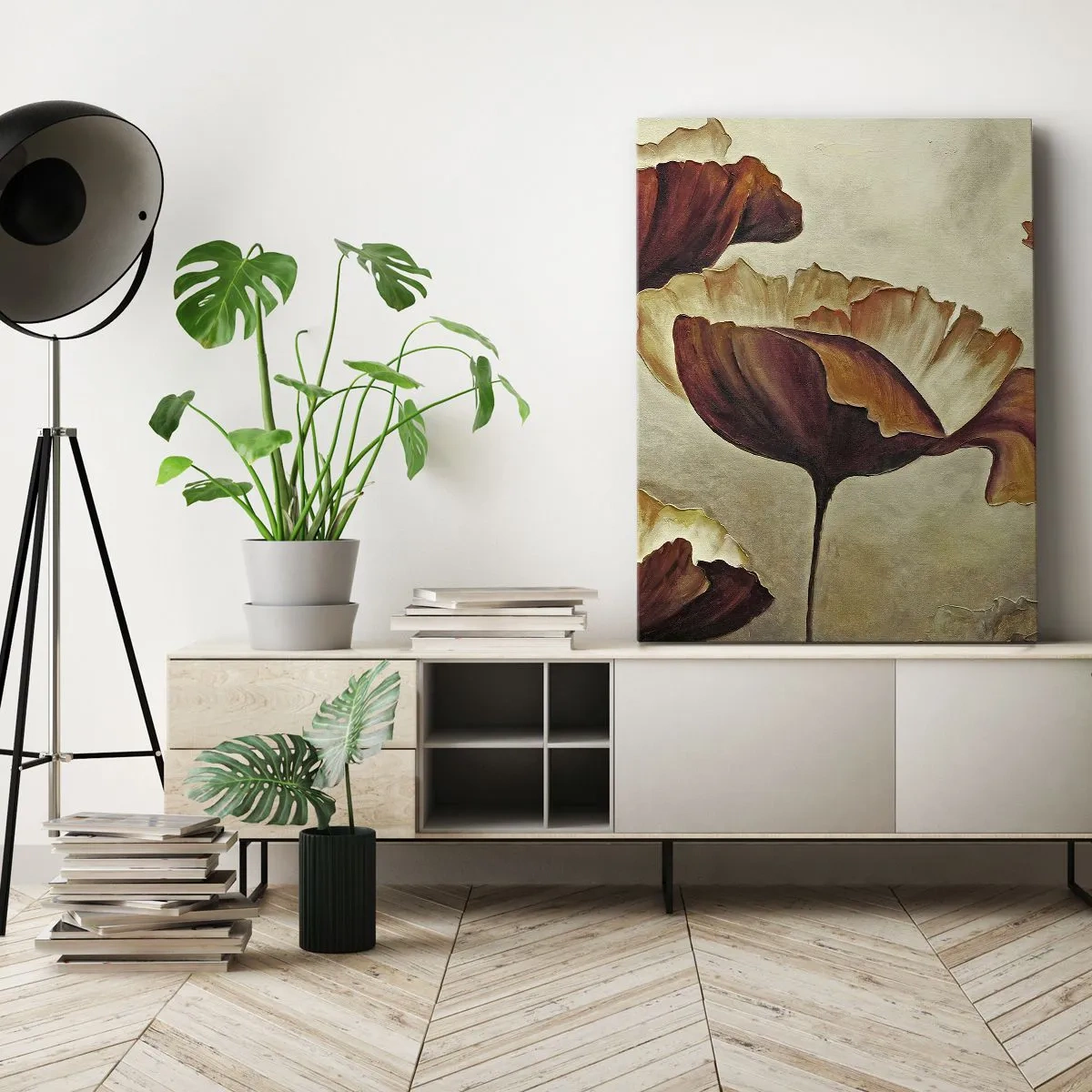 Schilderen op canvas - Golvend weiland - 65x120 cm