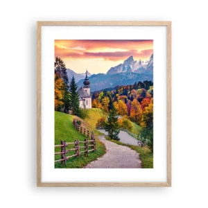 Een poster in een licht eiken lijst - Landschap zoals geschilderd - 40x50 cm