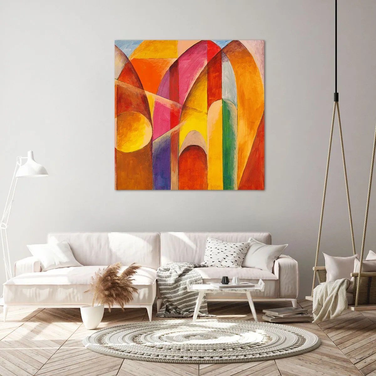 Schilderen op canvas - Kathedraal van de zon - 50x50 cm