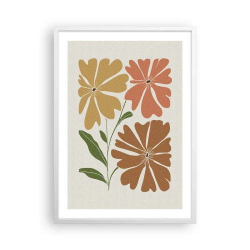 Poster in een witte lijst - Natuur en geometrie - 50x70 cm