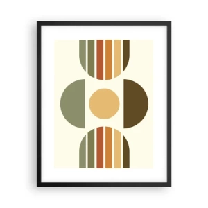 Poster in een zwarte lijst - In aardetinten - 40x50 cm
