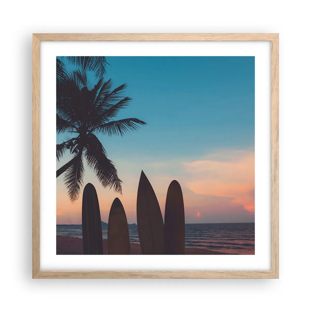 Een poster in een licht eiken lijst - Morgen wordt ook leuk - 50x50 cm