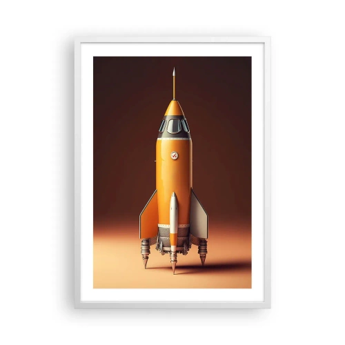 Poster in een witte lijst - Het begint met een droom - 50x70 cm