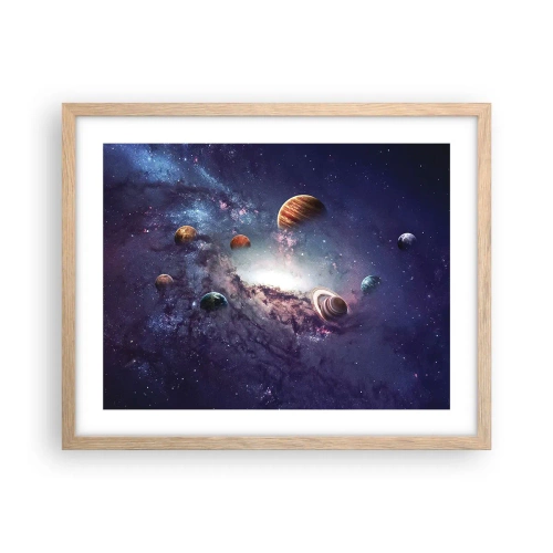 Een poster in een licht eiken lijst - Zonne-dans systeem - 50x40 cm