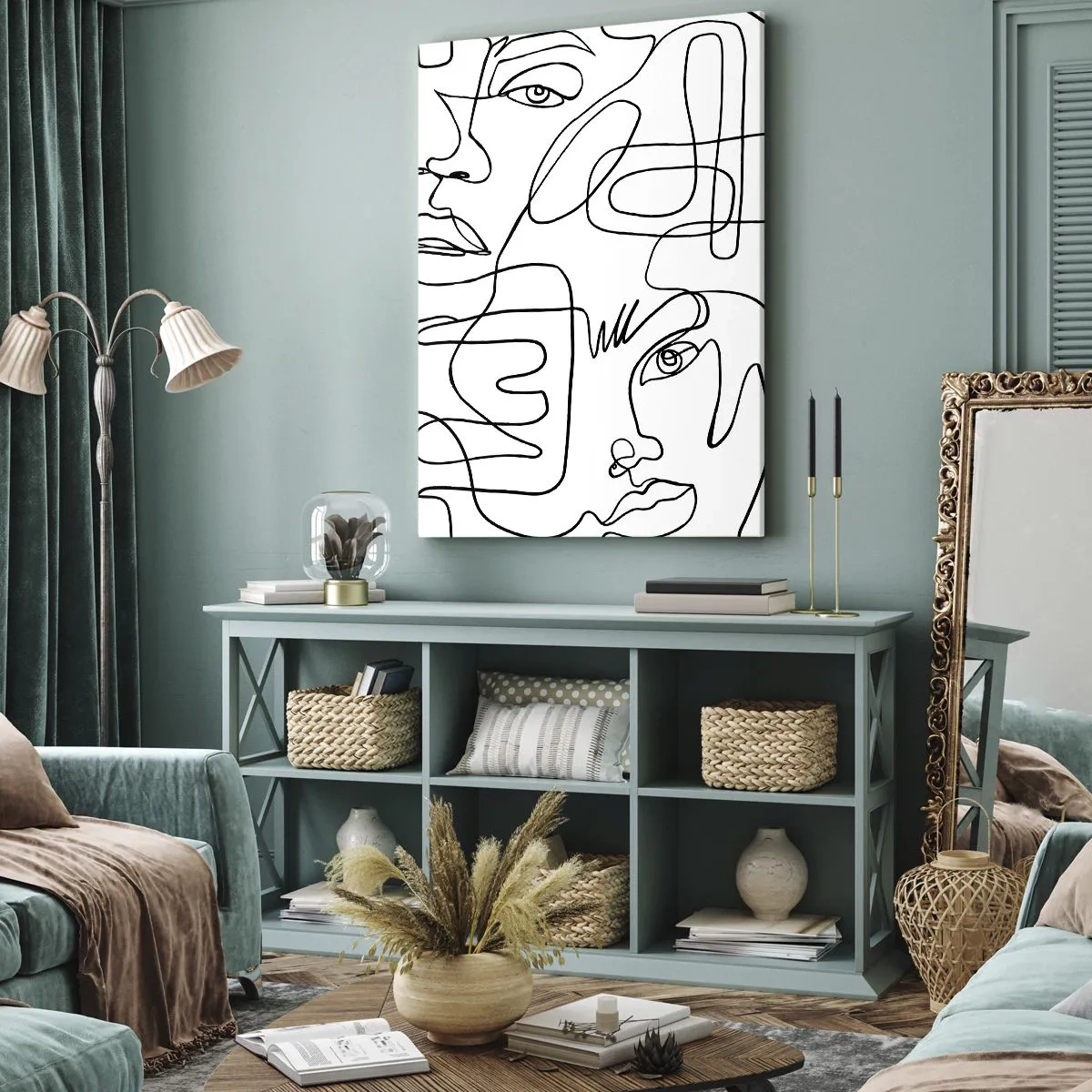 Schilderen op canvas - In verwarde emoties - 65x120 cm