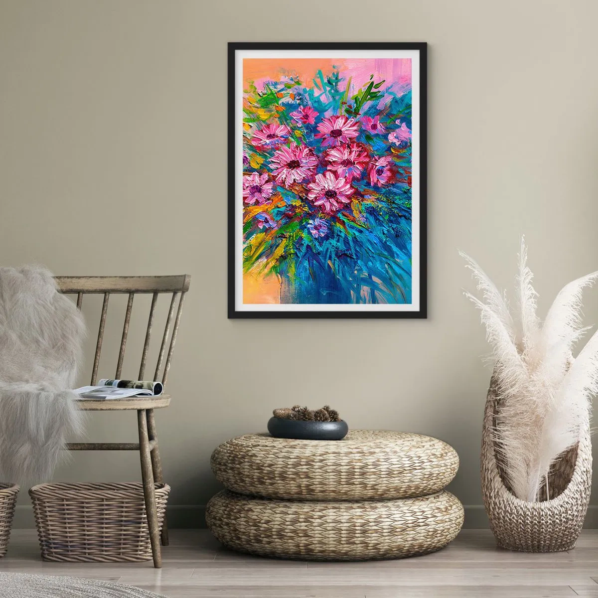 Poster in een zwarte lijst - Levensenergie - 40x50 cm