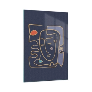 Schilderen op glas - In nadenken - 80x120 cm