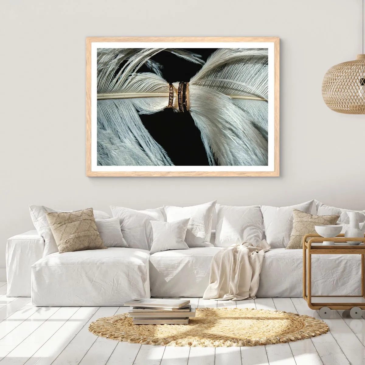 Een poster in een licht eiken lijst - ... en ik zal je niet verlaten ... - 100x70 cm