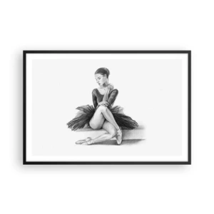 Poster in een zwarte lijst - Betoverd door de dans - 91x61 cm