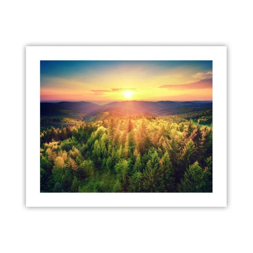 Poster - Hoekpunten en topjes - 50x40 cm