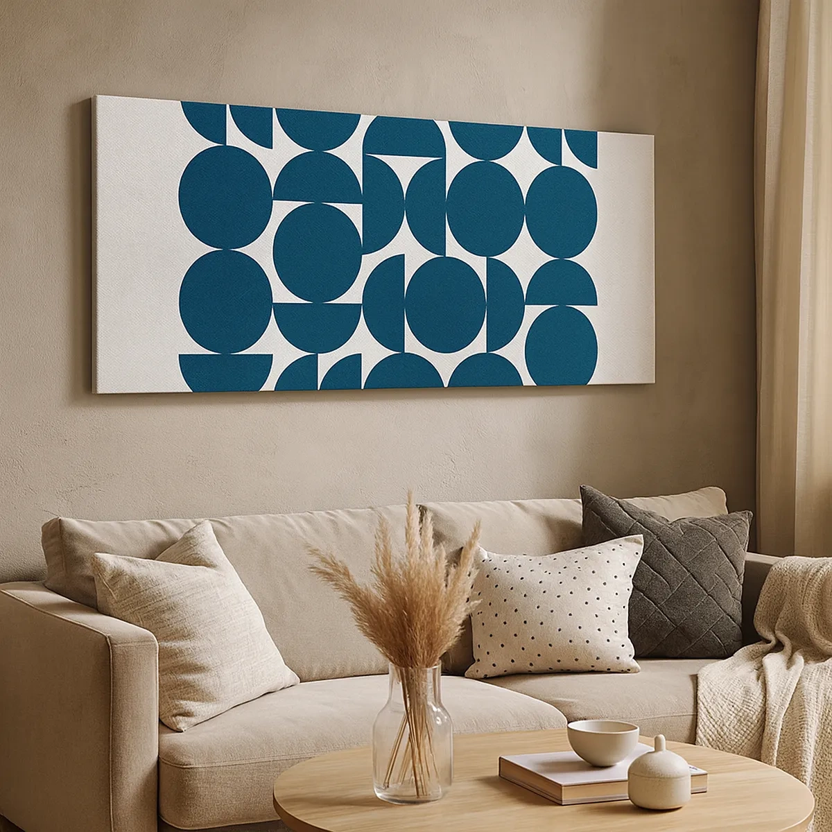 Schilderen op canvas - Cirkels en halfcirkels - 30x30 cm