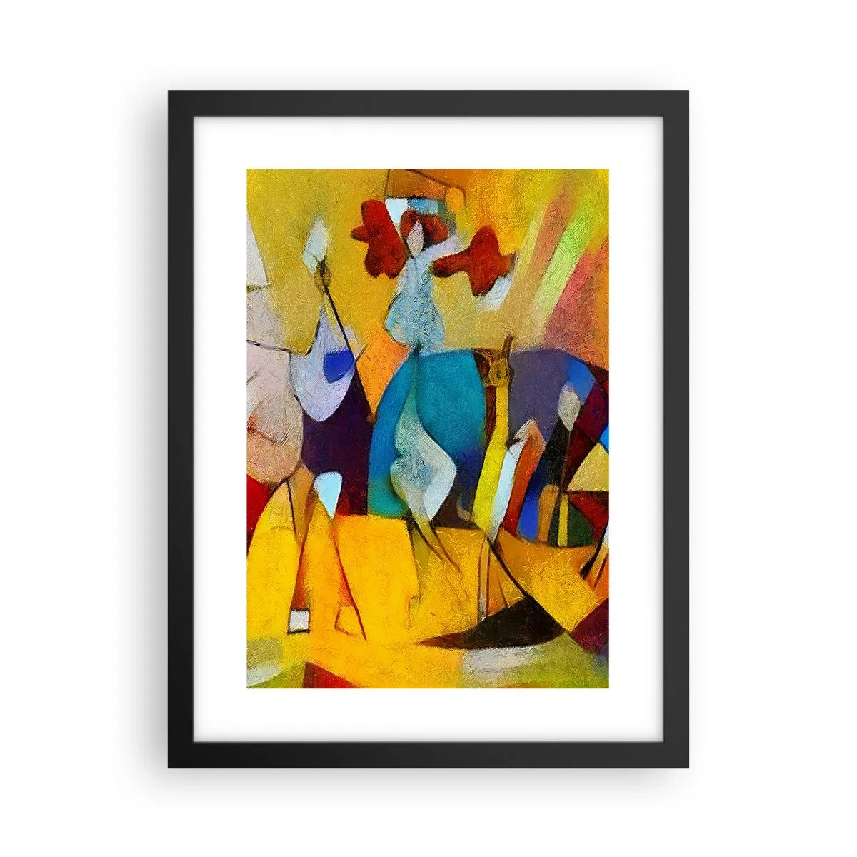 Poster in een zwarte lijst - Zon - leven - vreugde - 30x40 cm