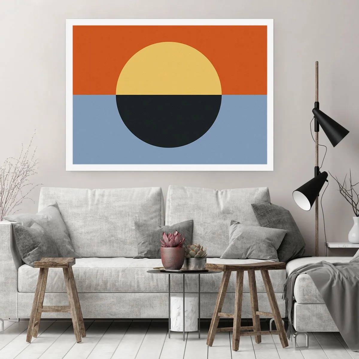 Poster - Een compositie van warmte en koelte - 40x30 cm