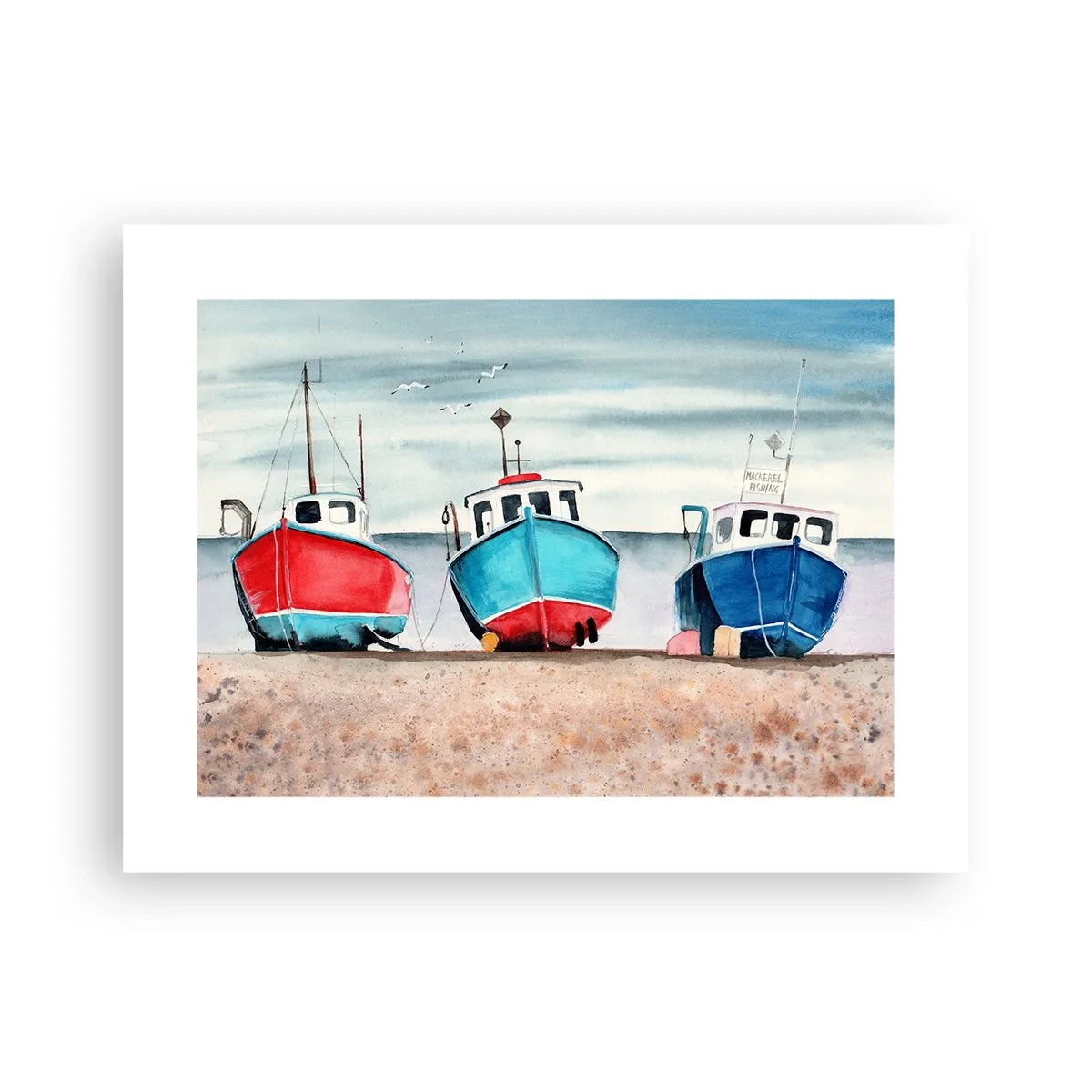 Poster - Klaar om te vissen - 40x30 cm