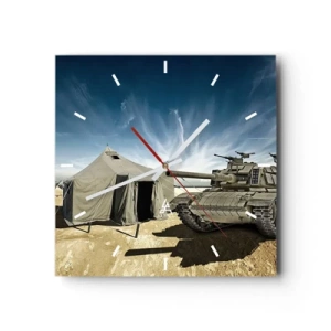 Wandklok - Klok - Een militaire droom - 30x30 cm