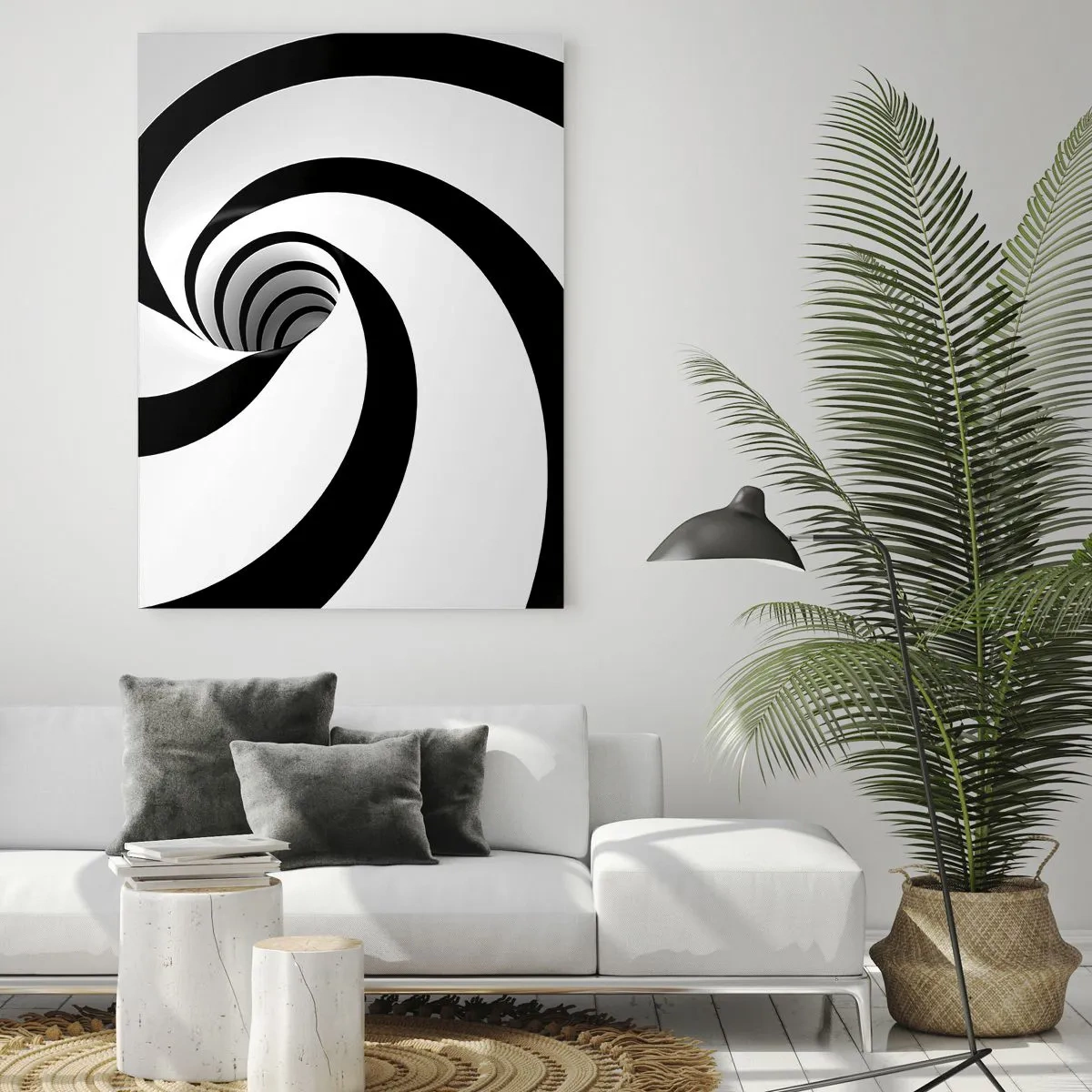 Schilderen op glas - Toegeven aan de draaikolk? - 50x70 cm