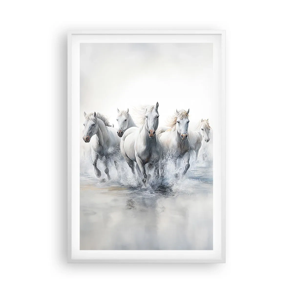 Poster in een witte lijst - Witte magie - 61x91 cm