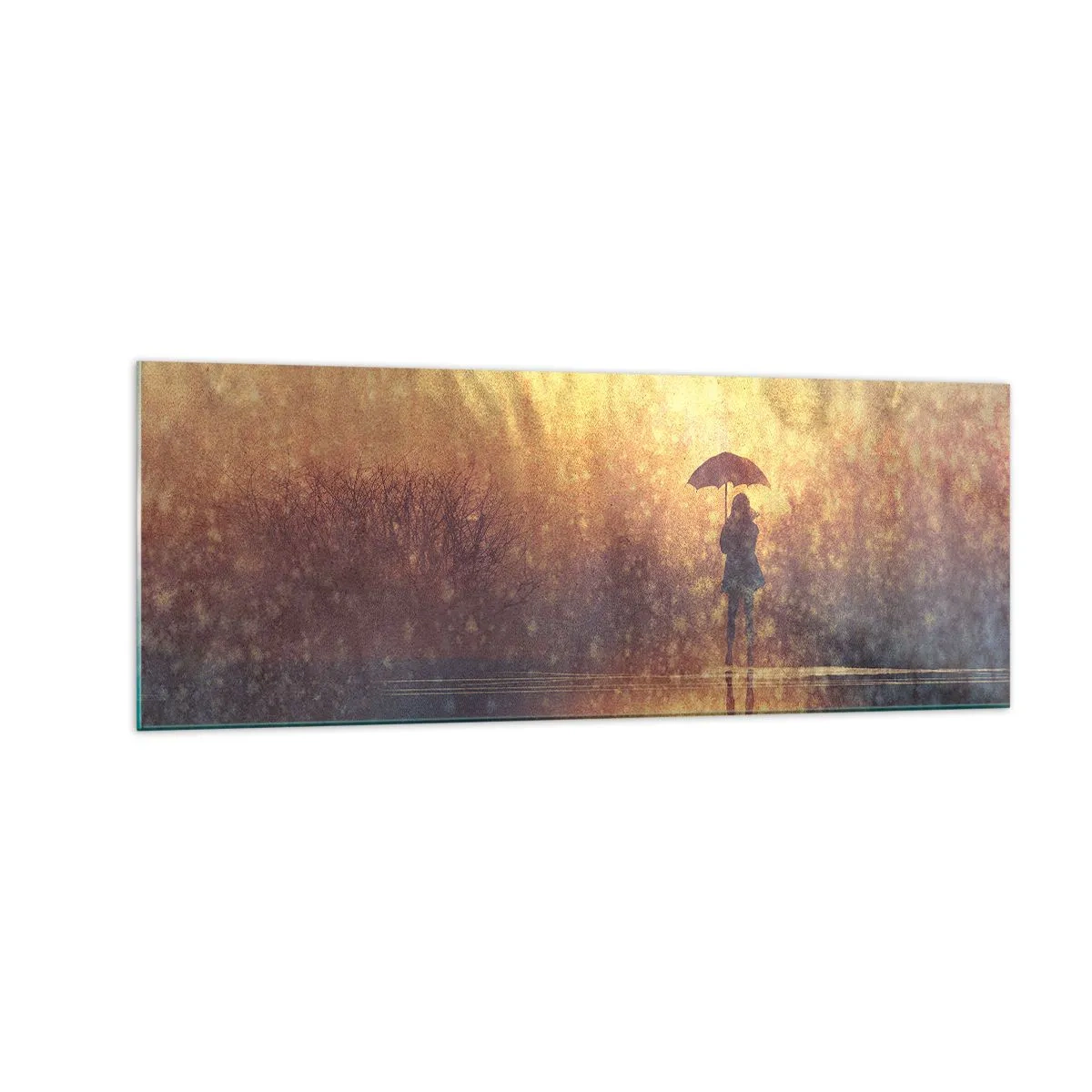 Schilderen op glas - Ik voel dat iemand naar me kijkt - 140x50 cm