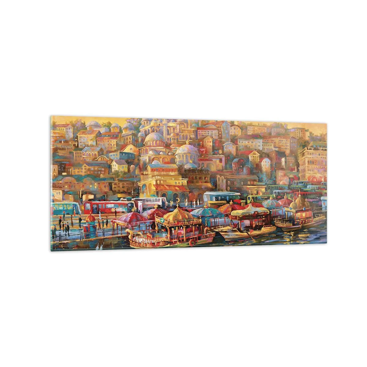 Schilderen op glas - Istanboel verhaal - 120x50 cm