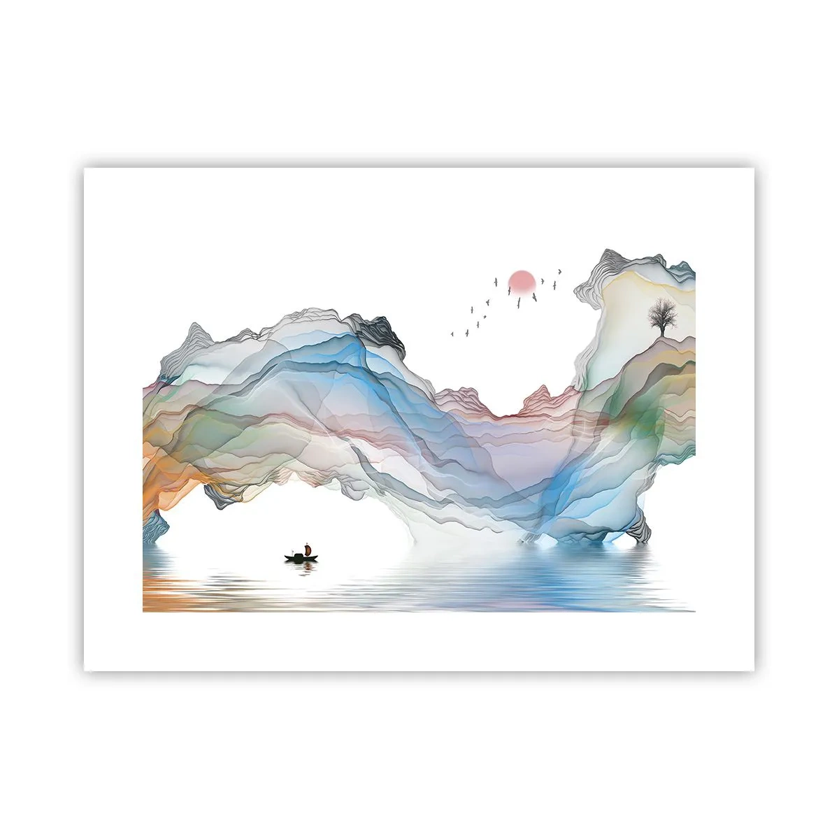 Poster - Op weg naar de kristallen bergen - 40x30 cm