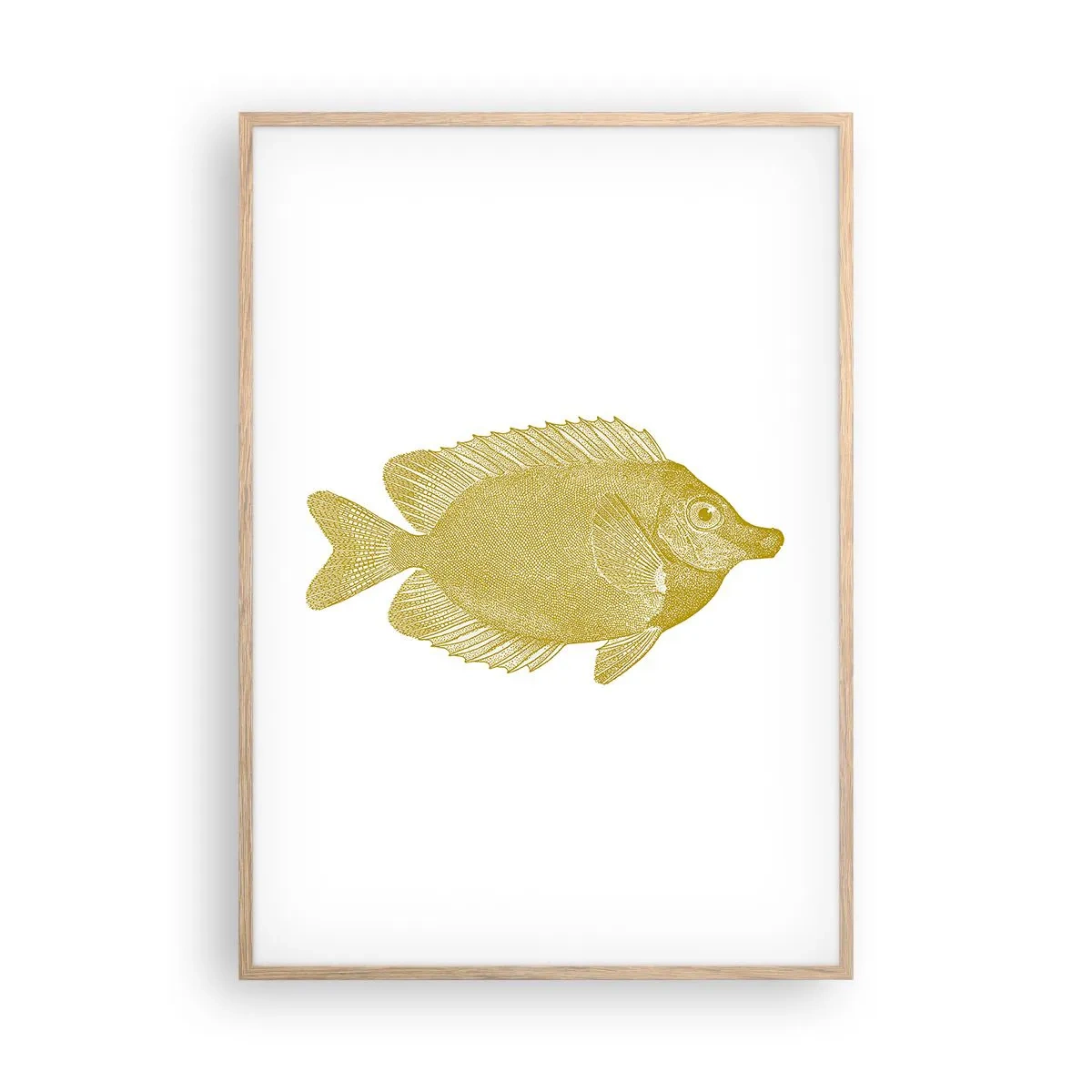 Een poster in een licht eiken lijst - Vis en dat is het - 70x100 cm