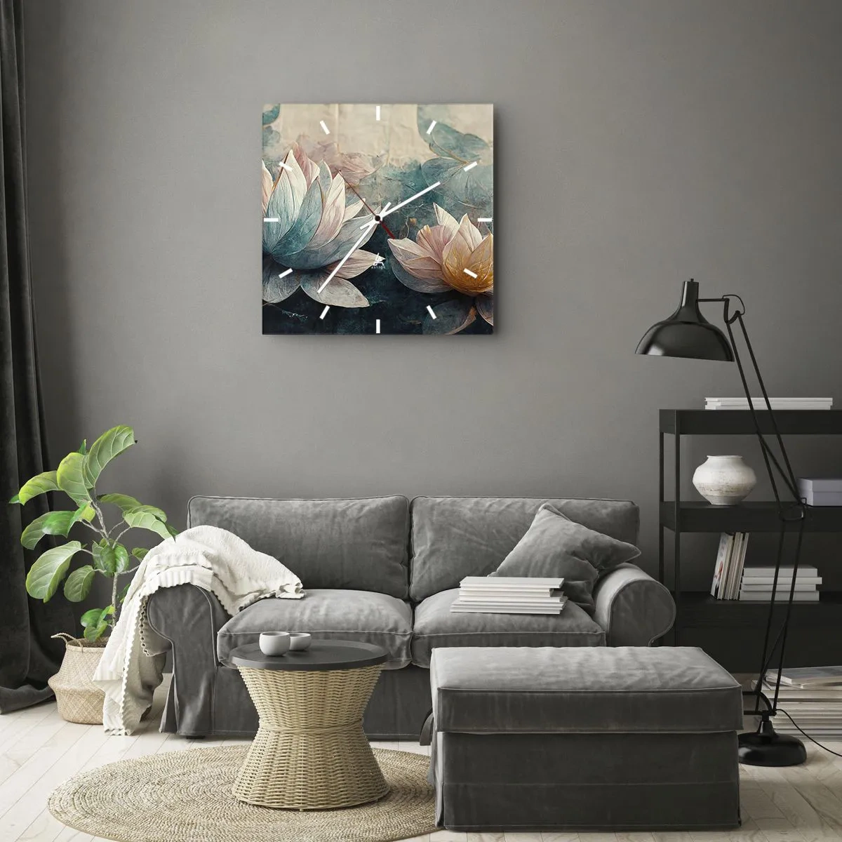 Wandklok - Klok - Sterren van het meer - 40x40 cm