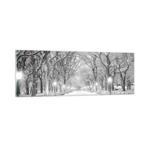 Schilderen op glas - Vier seizoenen - winter - 90x30 cm