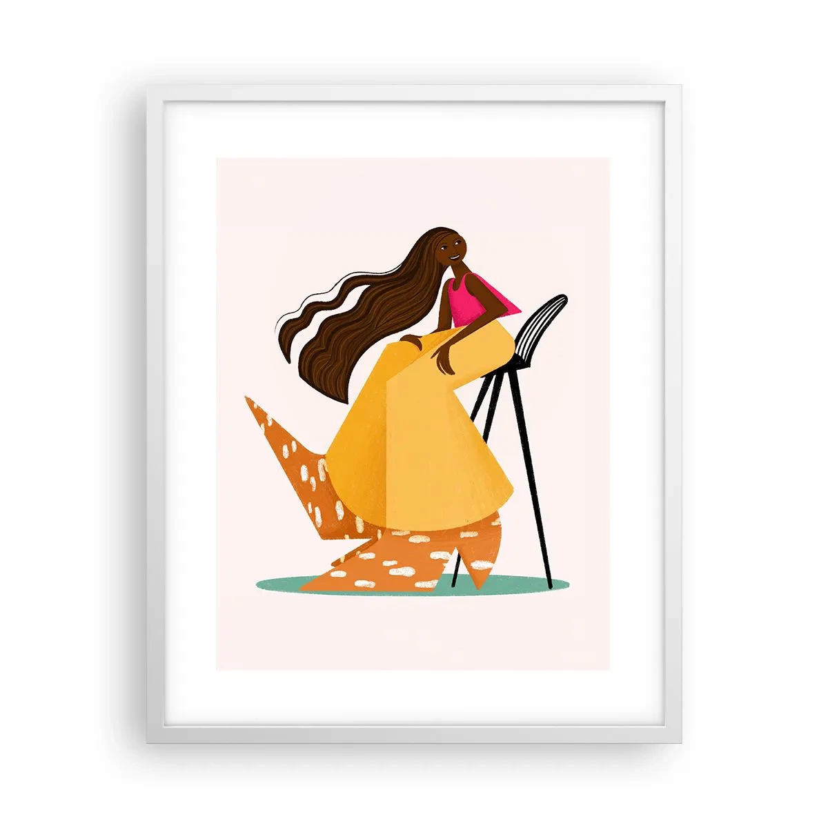 Poster in een witte lijst - Fashion is ook leuk - 40x50 cm