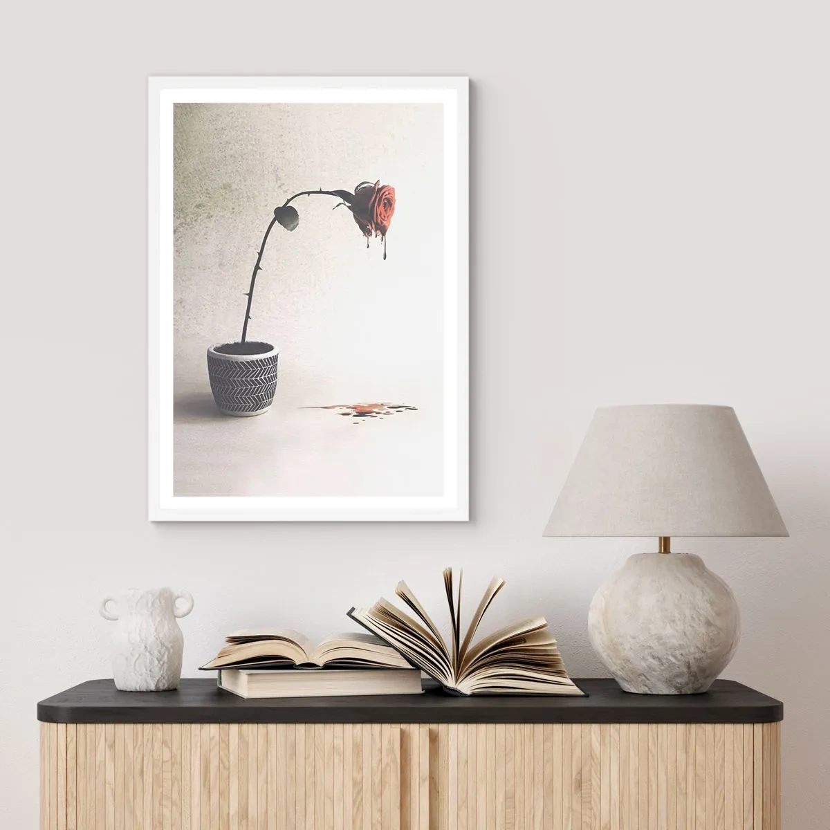 Poster in een witte lijst - Rosa dolorosa - 30x40 cm