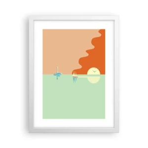 Poster in een witte lijst - Het perfecte zeelandschap - 30x40 cm