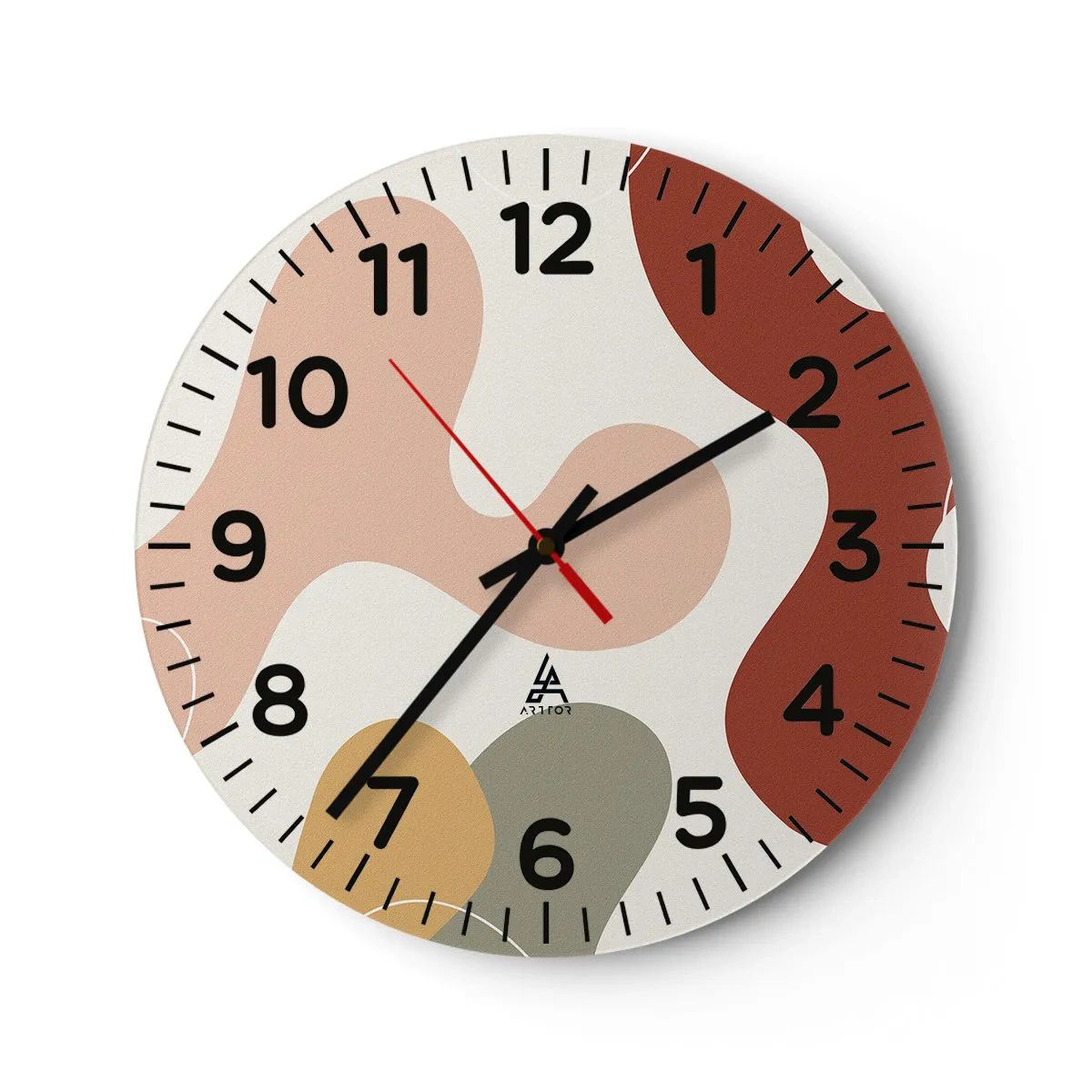 Wandklok - Klok - Kronkels of krullen? - 40x40 cm