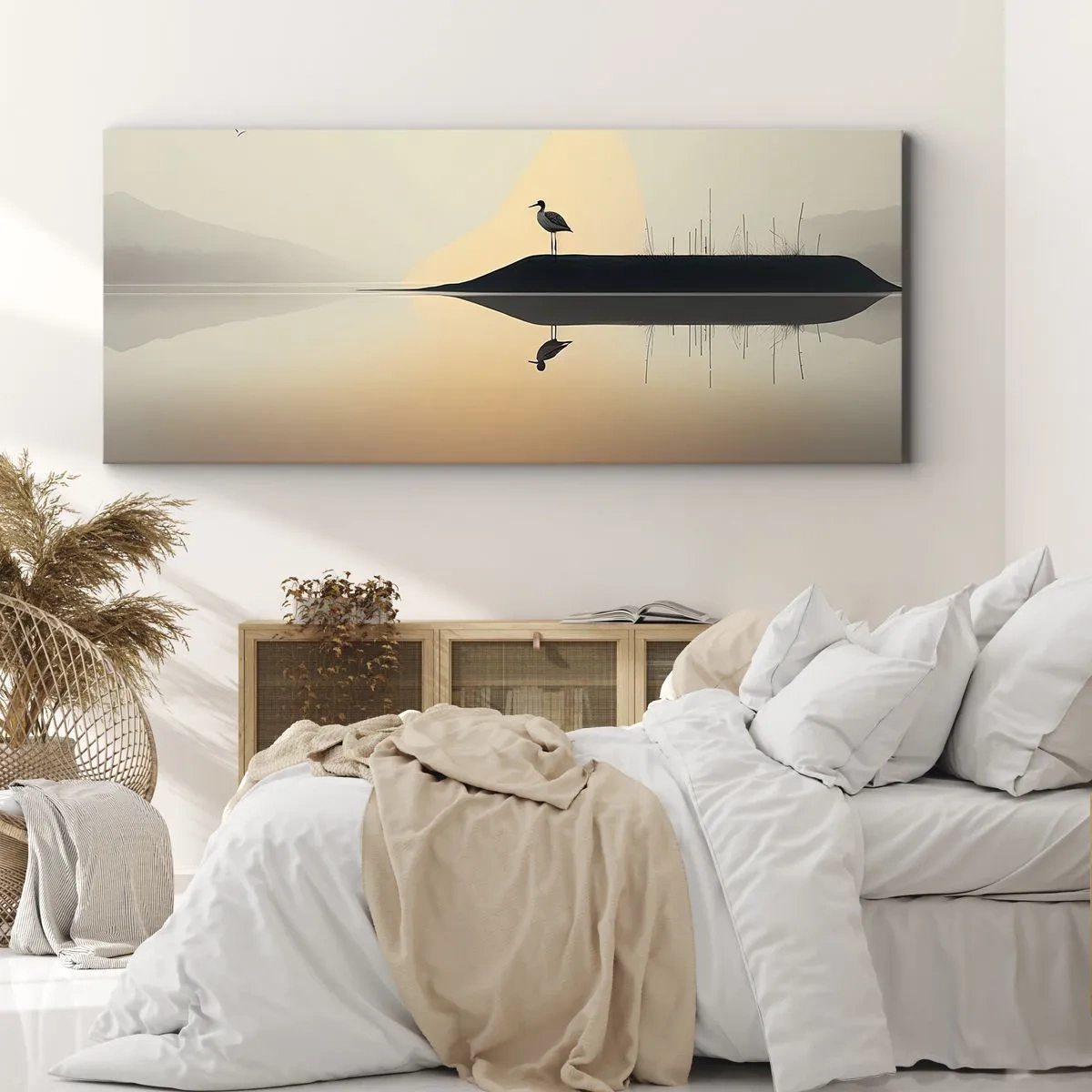 Schilderen op canvas - Heer op het meer - 90x30 cm