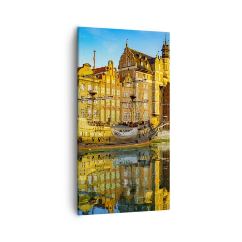 Schilderen op canvas - Een spiegelbeeld van het verleden - 55x100 cm