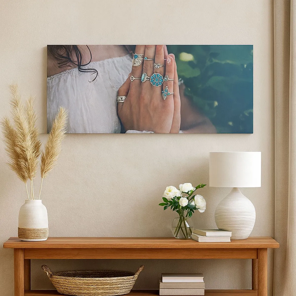 Schilderen op canvas - Welkom in het centrum van het zijn - 100x40 cm