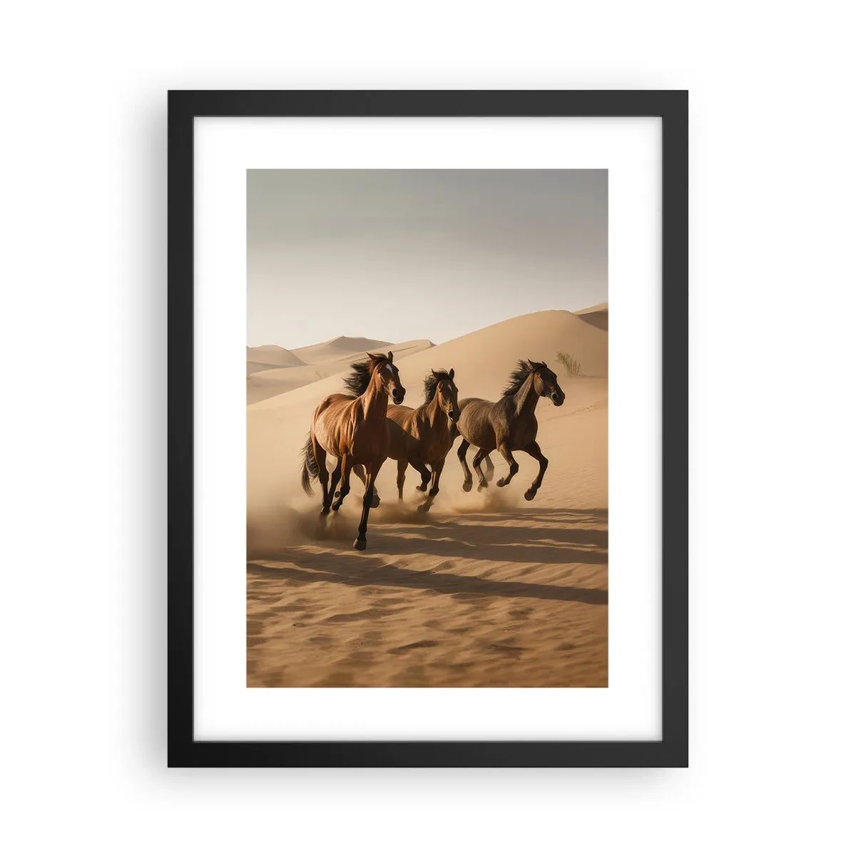 Poster in een zwarte lijst - Vrij als de wind - 30x40 cm