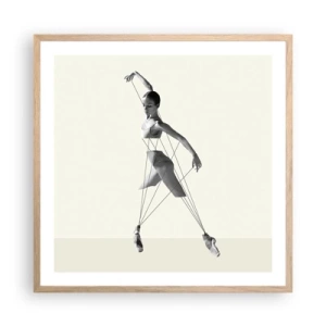 Een poster in een licht eiken lijst - In het theater van de wereld - 60x60 cm