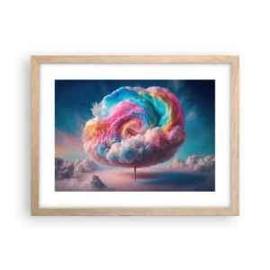 Een poster in een licht eiken lijst - De droom van een pretpark - 40x30 cm