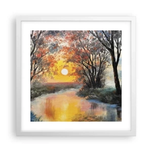 Poster in een witte lijst - Herfst vibes - 40x40 cm