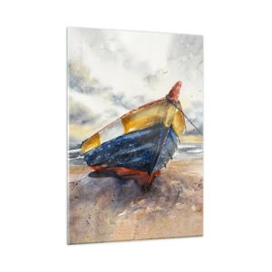 Schilderen op glas - Rust aan de kust - 50x70 cm