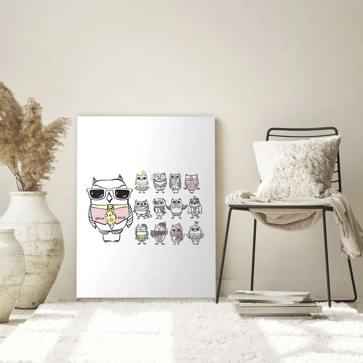 Schilderen op glas - Zoveel rollen om te spelen - 70x100 cm