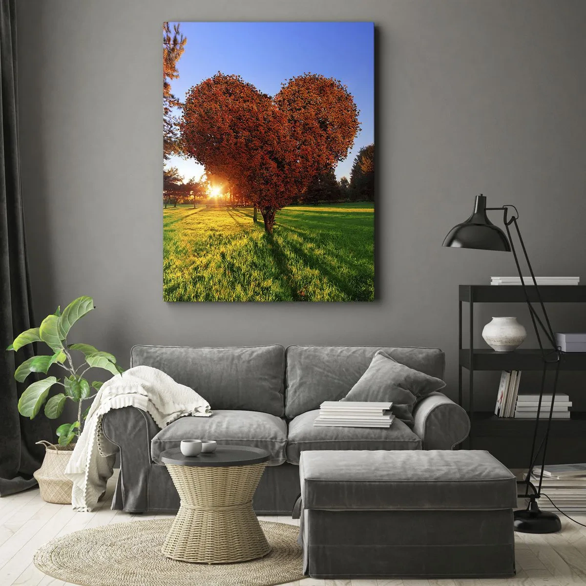 Schilderen op canvas - En hoe kun je niet van de herfst houden - 55x100 cm
