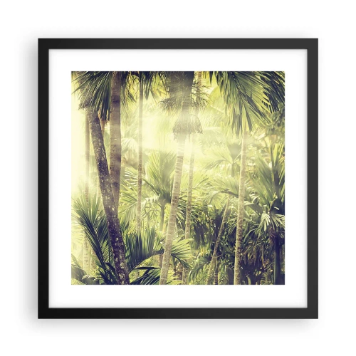 Poster in een zwarte lijst - In groene hitte - 40x40 cm