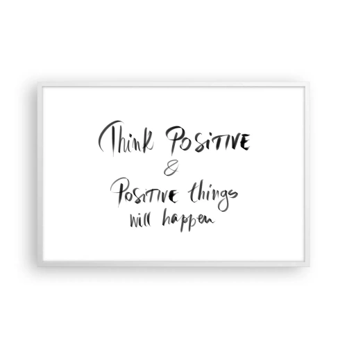 Poster in een witte lijst - Hoe leef je het leven? - 91x61 cm