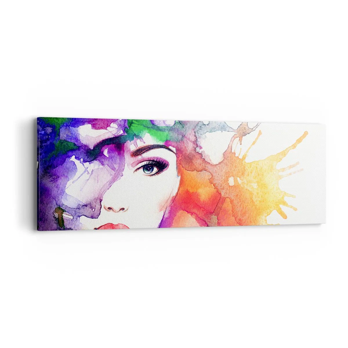Schilderen op canvas - Met hoofd in de wolken - 90x30 cm