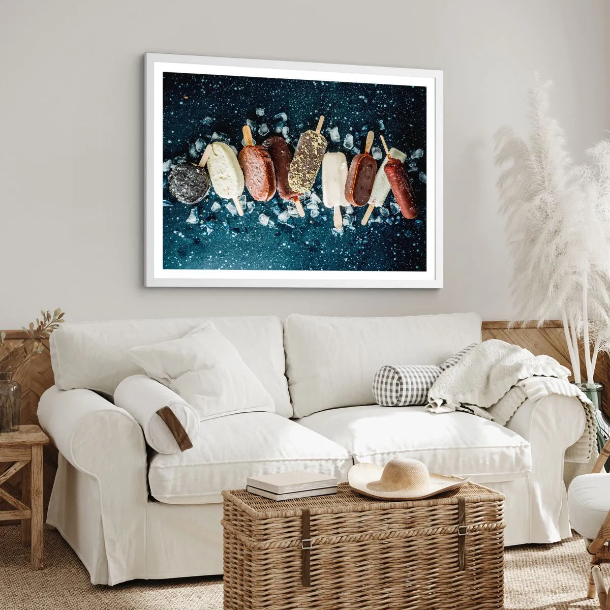 Poster in een witte lijst - De smaak van hete zomer - 40x30 cm