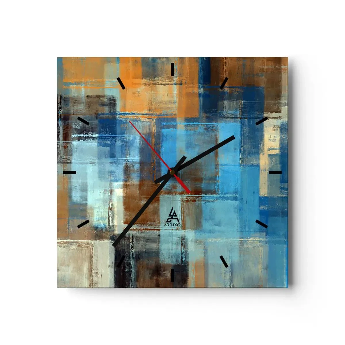Wandklok - Klok - Door de blauwe sluier - 40x40 cm