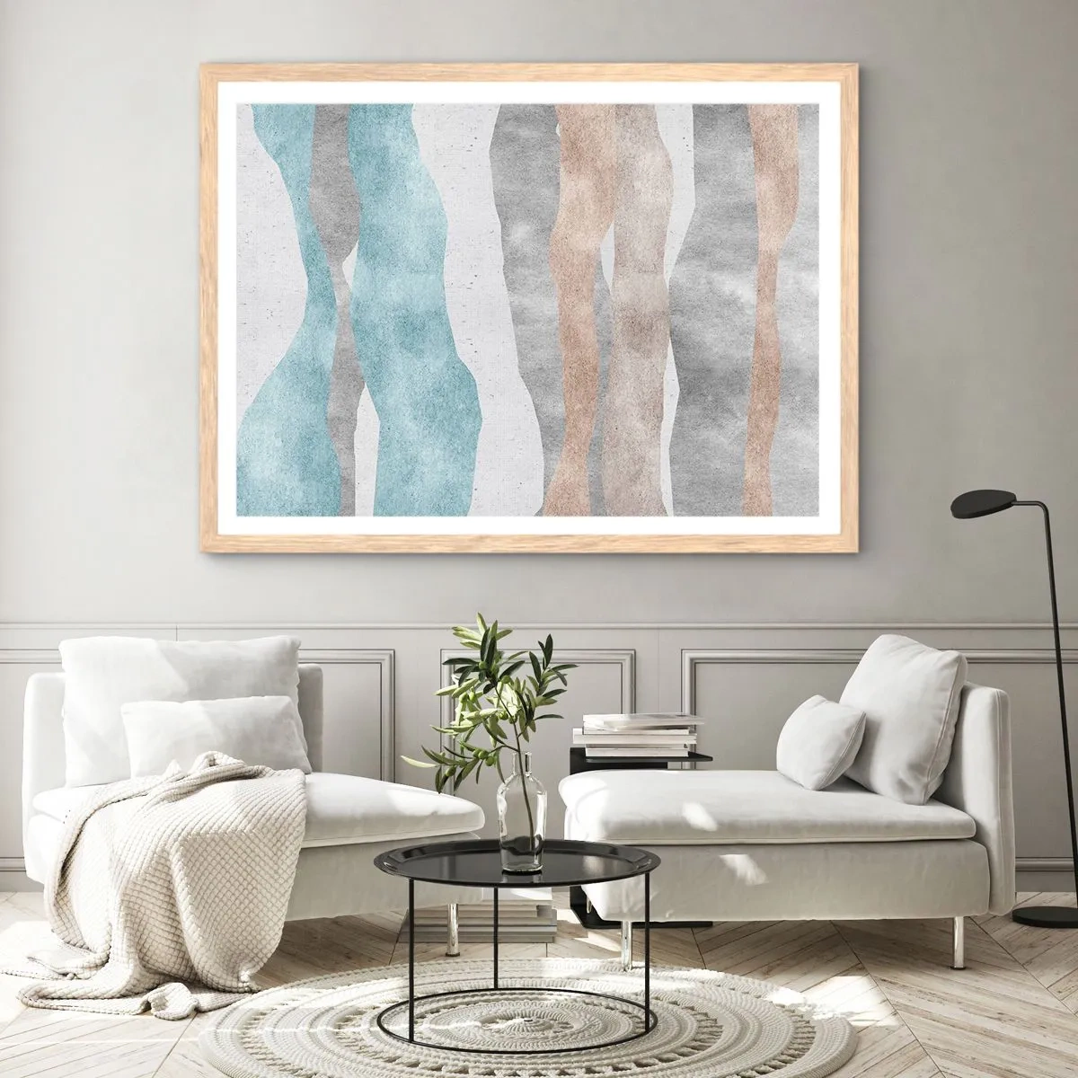 Een poster in een licht eiken lijst - Een studie van nabijheid - 50x40 cm