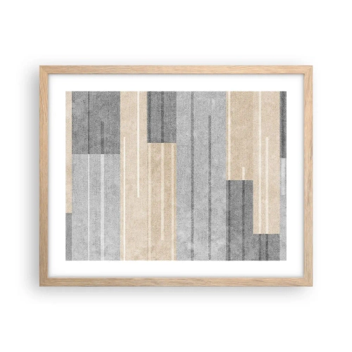Een poster in een licht eiken lijst - Compositie: houd verticaal - 50x40 cm